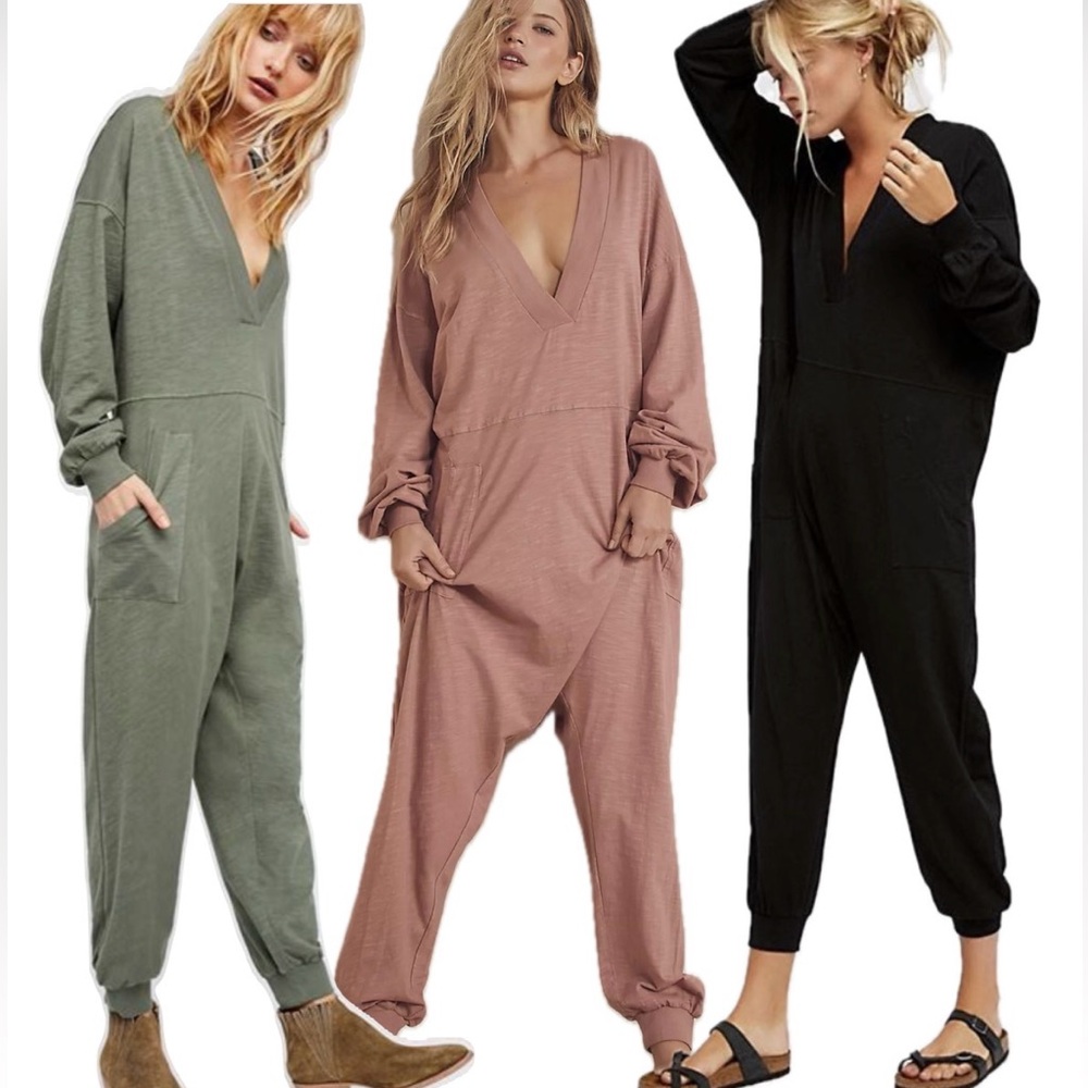 Intimately Free People Just Because Olive Green Jumpsuit - sz S